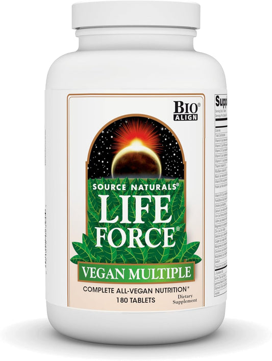 180 Tablets Source Naturals Vegan True Vegan Force Multiple with Advanced Energy Formula for Vegans