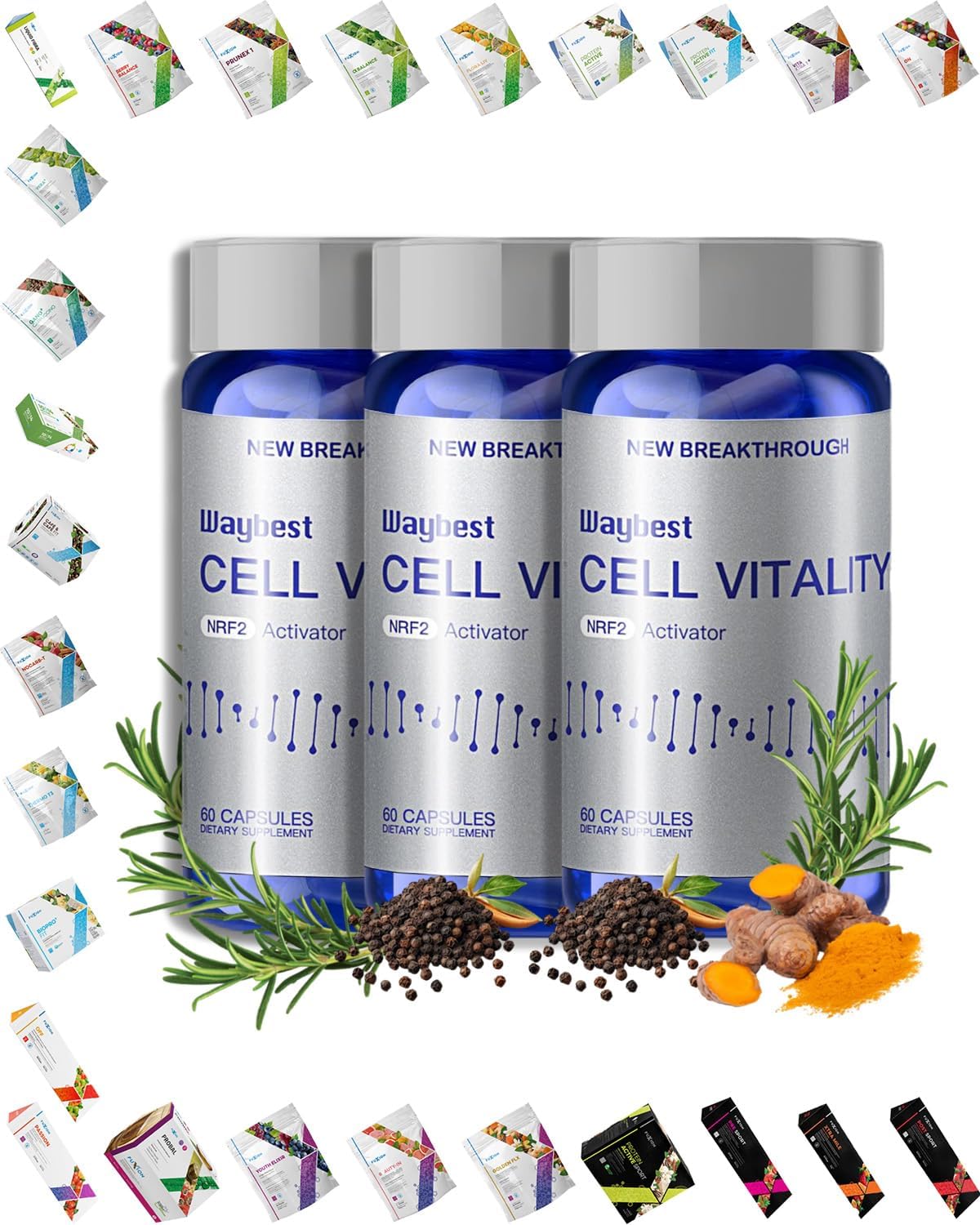 180 Vegan Capsules of EBAT Oxidative Stress Relief Formula with NRF2 Activator for Anti-Aging Health & Natural Antioxidant Support