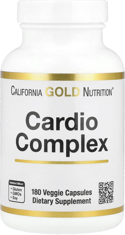 180 Veggie Capsules of California Gold Nutrition Cardio Complex - Heart Health Support Supplement
