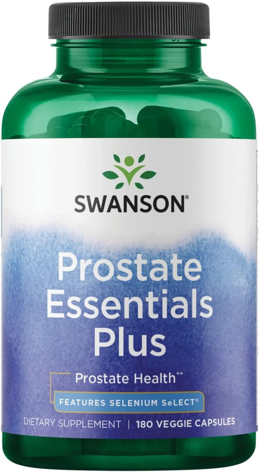 180 Veggie Capsules Swanson Prostate Plus Supplement for Men Promoting Healthy Urinary Tract Flow & Frequency - Supports Overall Prostate Health