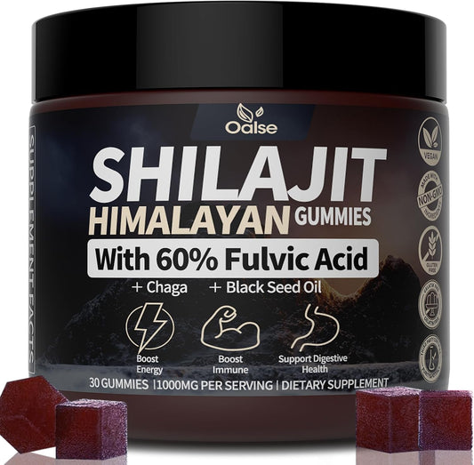 18,000mg Shilajit Gummies with 60%+ Fulvic Acid & 85+ Trace Minerals - Pure Himalayan Supplement