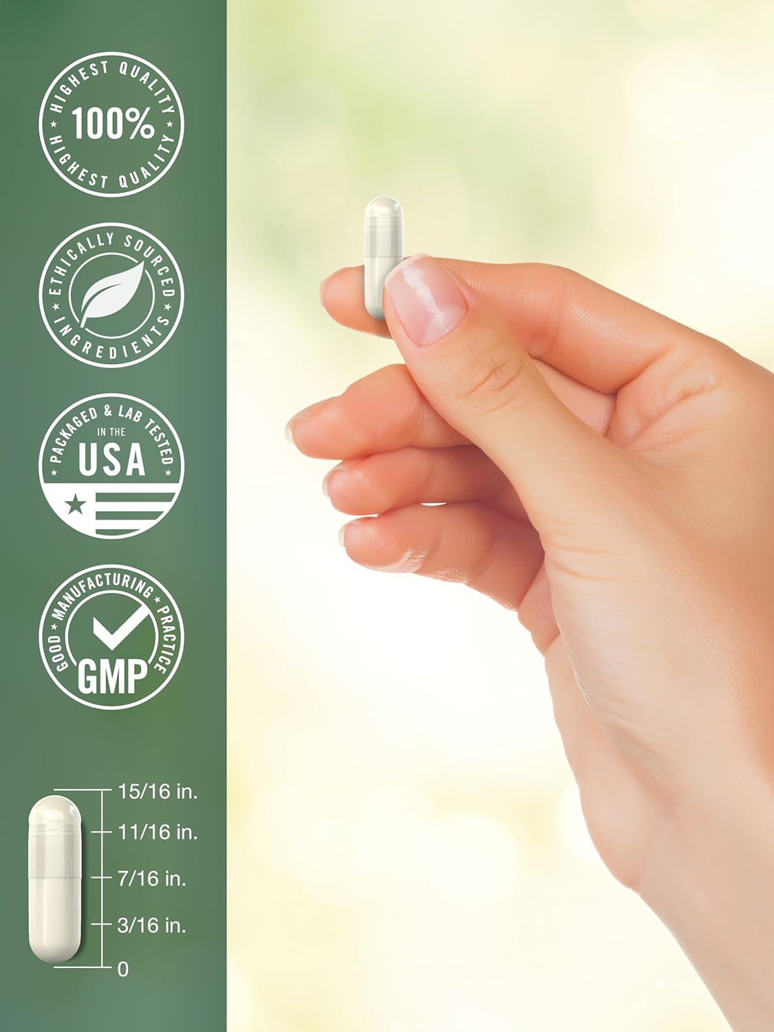 1800mg Apple Cider Vinegar Capsules - 180 Count Non-GMO & Gluten-Free Supplement by Tahoe Nutritionals