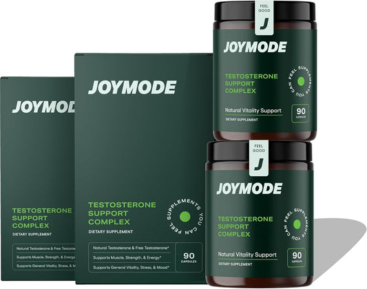 180ct JOYMODE Testosterone Support Complex - Natural Supplement for Men with Ashwagandha, DIM, Magnesium, Zinc, and Boron - Pack of 2