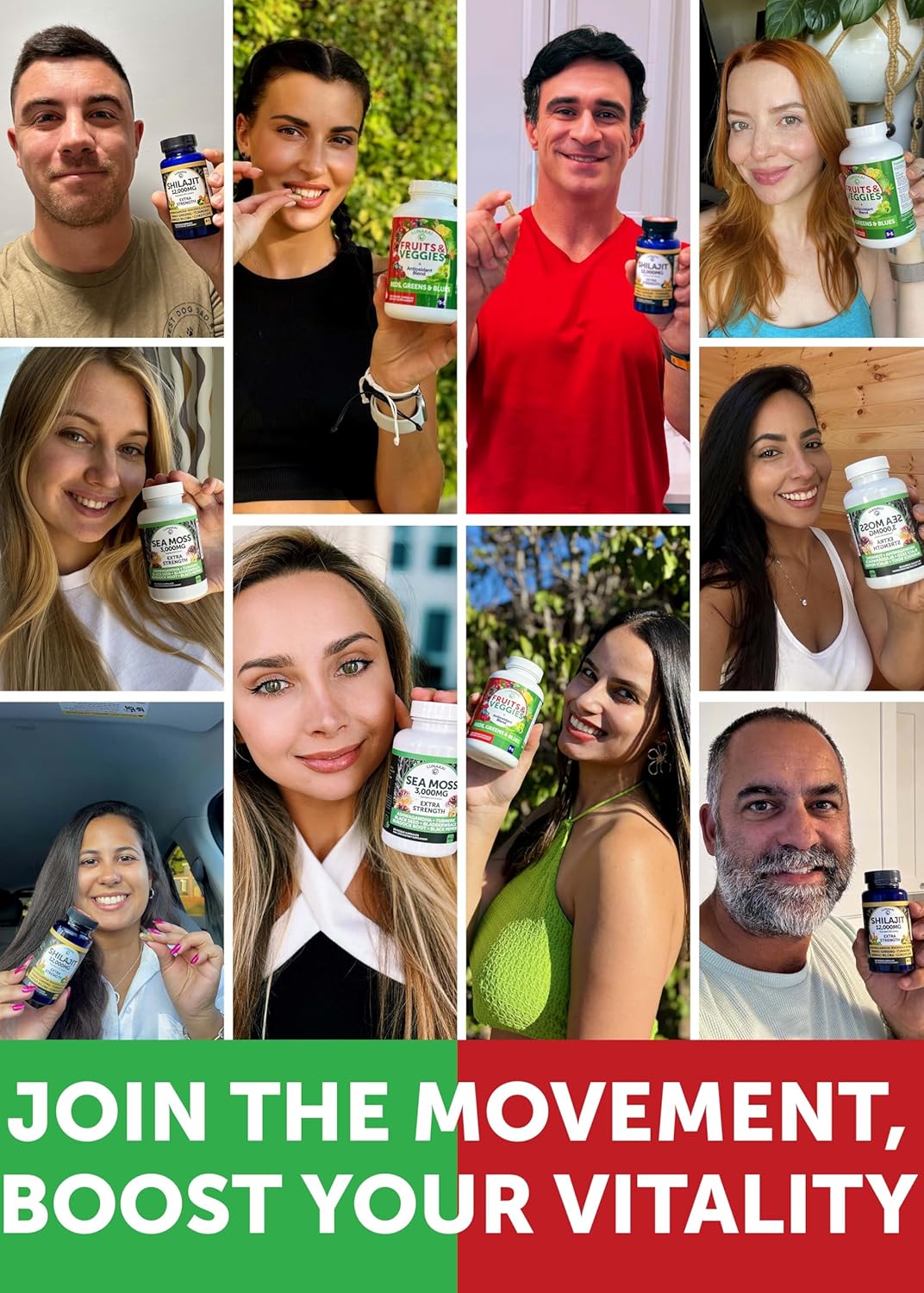 180ct Lunakai USA Made Superfood Fruits & Veggies Supplement - All-in-One with 4 Blends & Scented Capsules for Adults