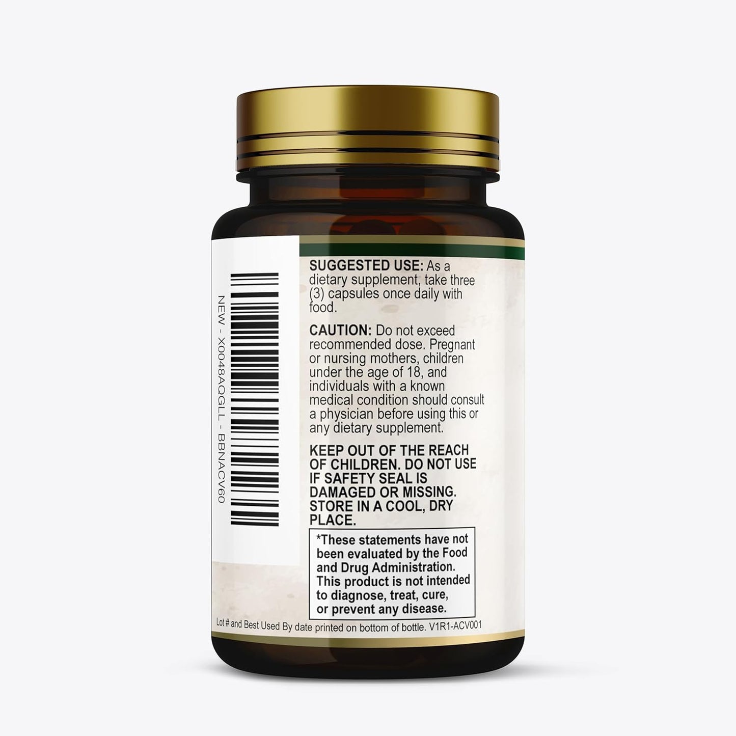 1877mg Apple Cider Vinegar Capsules with Vitamin D and Zinc for Immune & Digestion Support - ACV Supplement for Men & Women - 60 Pills