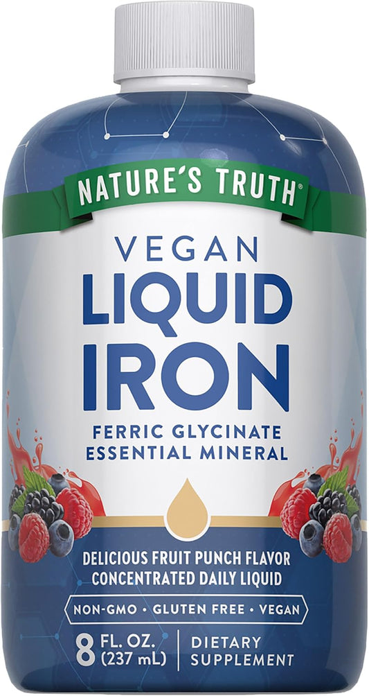 18mg Liquid Iron Drops Supplement | Essential Mineral | Vegan, Non-GMO, Gluten Free by Nature's Truth