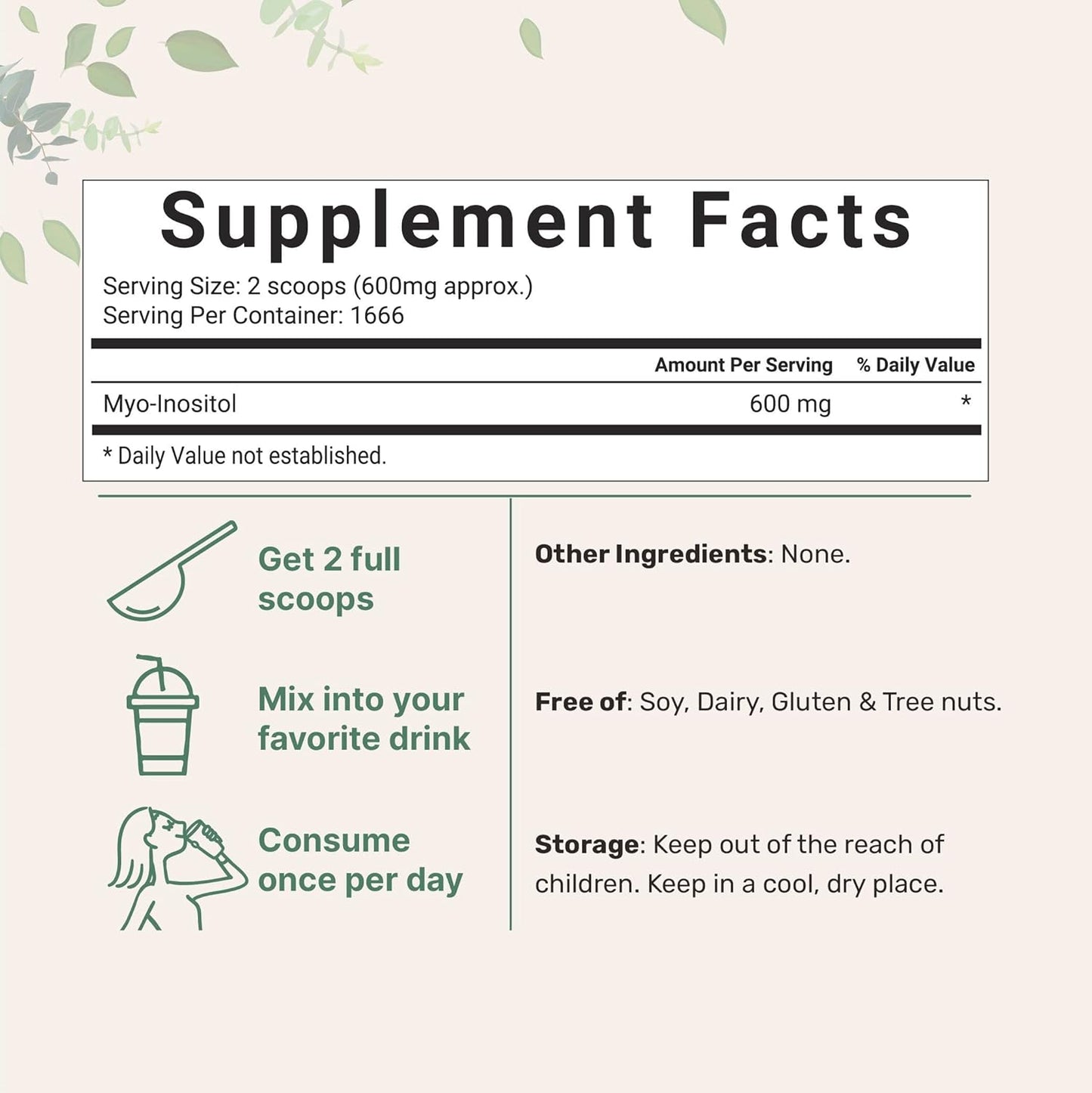 1KG Micro Ingredients Pure Myo-Inositol Powder - Supports Liver Health, Antioxidant, Hair Growth, Sleep - Non-GMO, Vegan