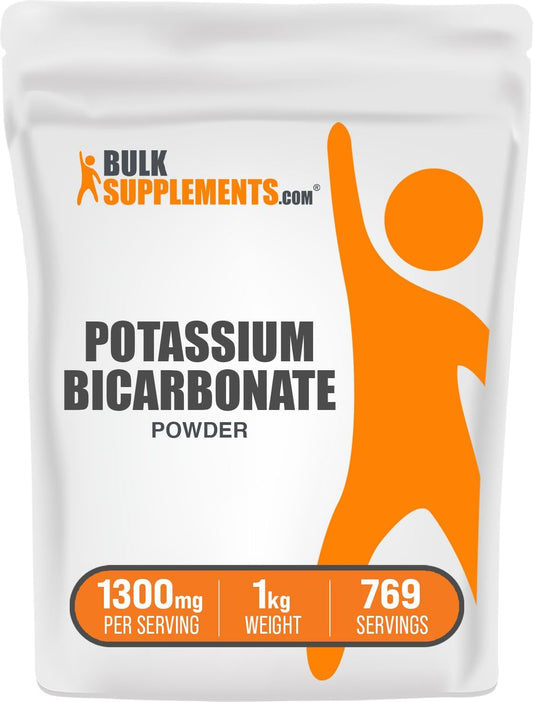 1kg Potassium Bicarbonate Powder - Food Grade Supplement, 1300mg per Serving (500mg Potassium) - Bulk Size