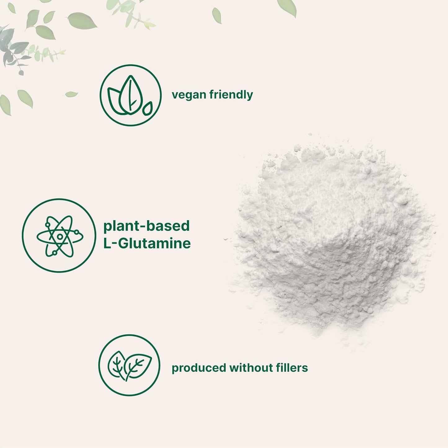 1Kg Pure L Glutamine Powder: Supports Gut Health, Muscle Recovery, Post Workout - Unflavored, Vegan, No Additives - Non-GMO & Gluten-Free