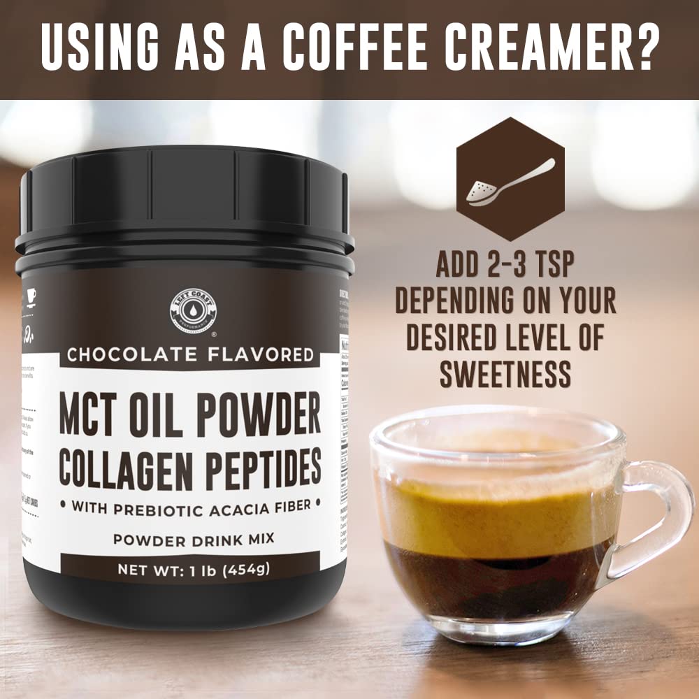 1lb Left Coast Performance Chocolate MCT Oil Powder & Collagen Peptides + 1lb Unflavored MCT Oil Powder & Collagen Peptides
