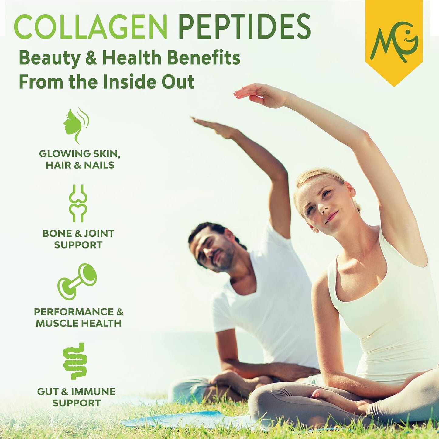 1LB MariGold Grass-fed Collagen Peptides Powder Hot Cocoa - Pure Type I & III Bovine Hydrolyzed Collagen, Non-GMO, Hormone Free, Soy Free, Gluten Free, Dairy Free, Keto-Friendly