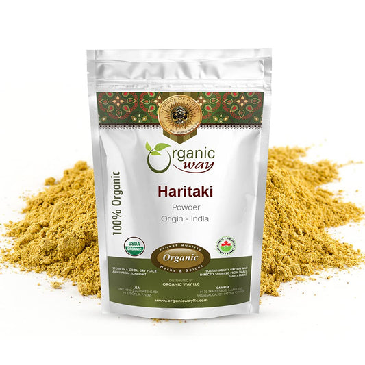 1LB Organic Haritaki Powder (Terminalia Chebula) - Premium Quality, Raw & Vegan | Non GMO, Gluten Free & USDA Certified | Kosher | From India