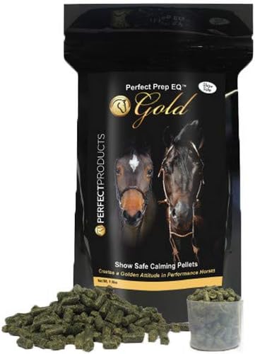 1LB Perfect Prep EQโข Gold Complete Calming Pellets for Horses - Stress Relief Supplement