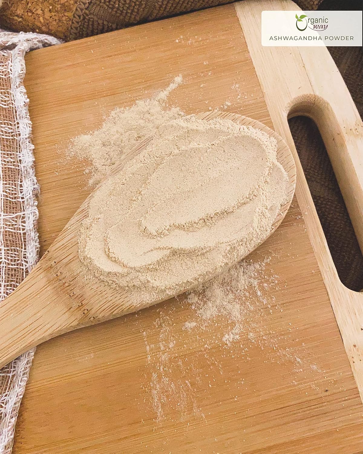 1Lb Premium Organic Ashwagandha Root Powder from India - Vegan, Non-GMO, Gluten-Free, USDA Certified & Kosher
