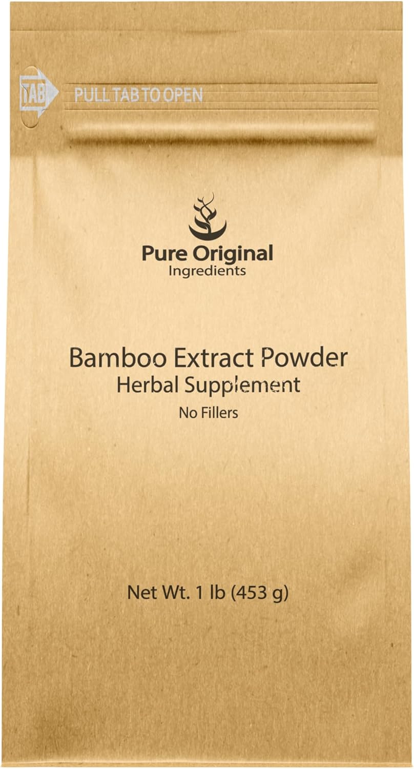 1lb Pure Organic Bamboo Extract - Non-GMO, Gluten-Free, Lab-Verified Herbal Supplement