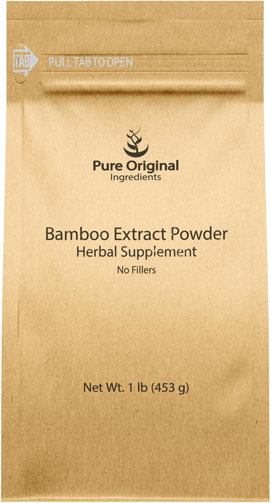 1lb Pure Organic Bamboo Extract - Non-GMO, Gluten-Free, Lab-Verified Herbal Supplement