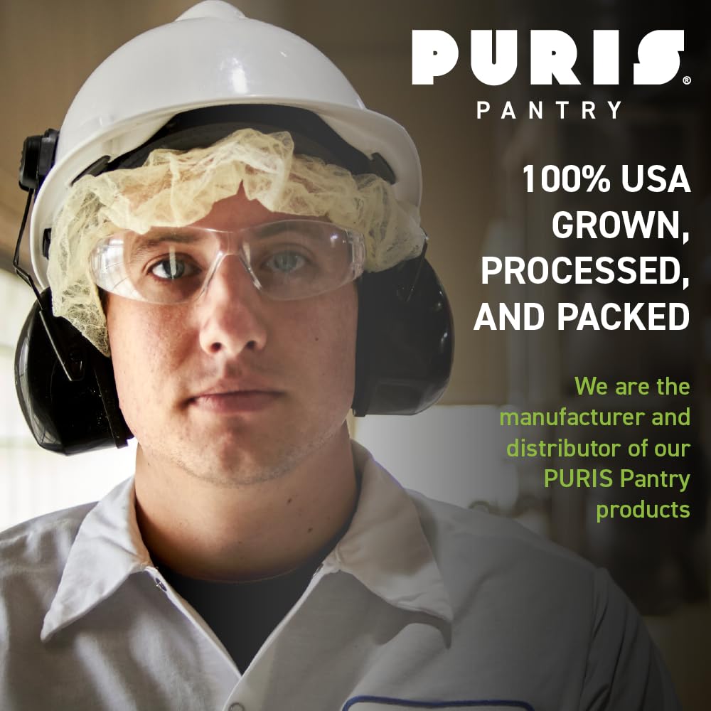 1LB PURIS Organic Pea Protein Crisps - Keto Protein Crunch, Made in USA, Non-GMO, Gluten-Free, No Sugar, No Soy, 18g Protein, 7g Carbs.