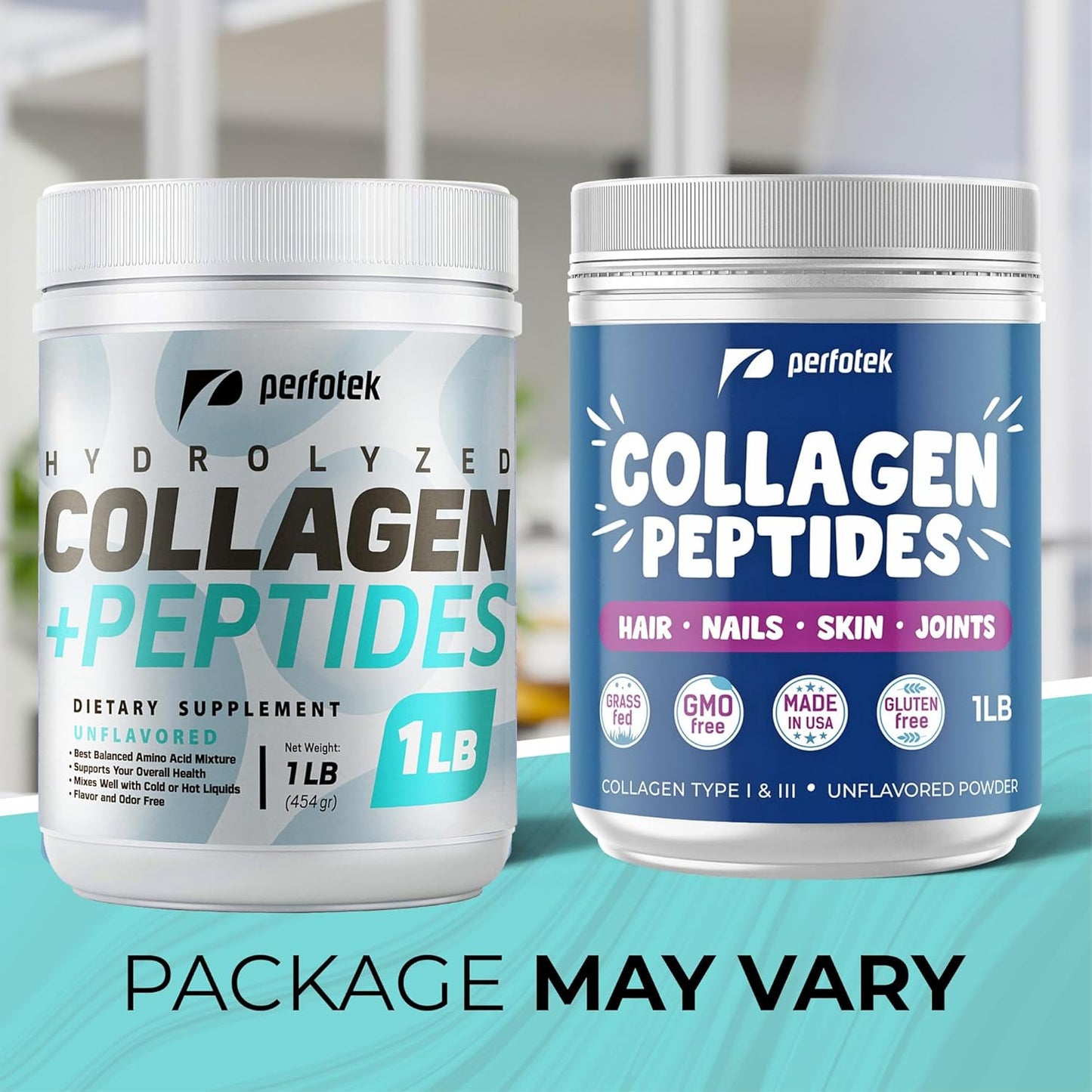 1lb Somall Collagen Powder, Unflavored Hydrolyzed Protein Peptides for Healthy Hair, Skin, Joints, and Nails - Grass-Fed, Non-GMO, Gluten-Free, Kosher Pareve - Men and Women, Types I & III, Easy to Mix