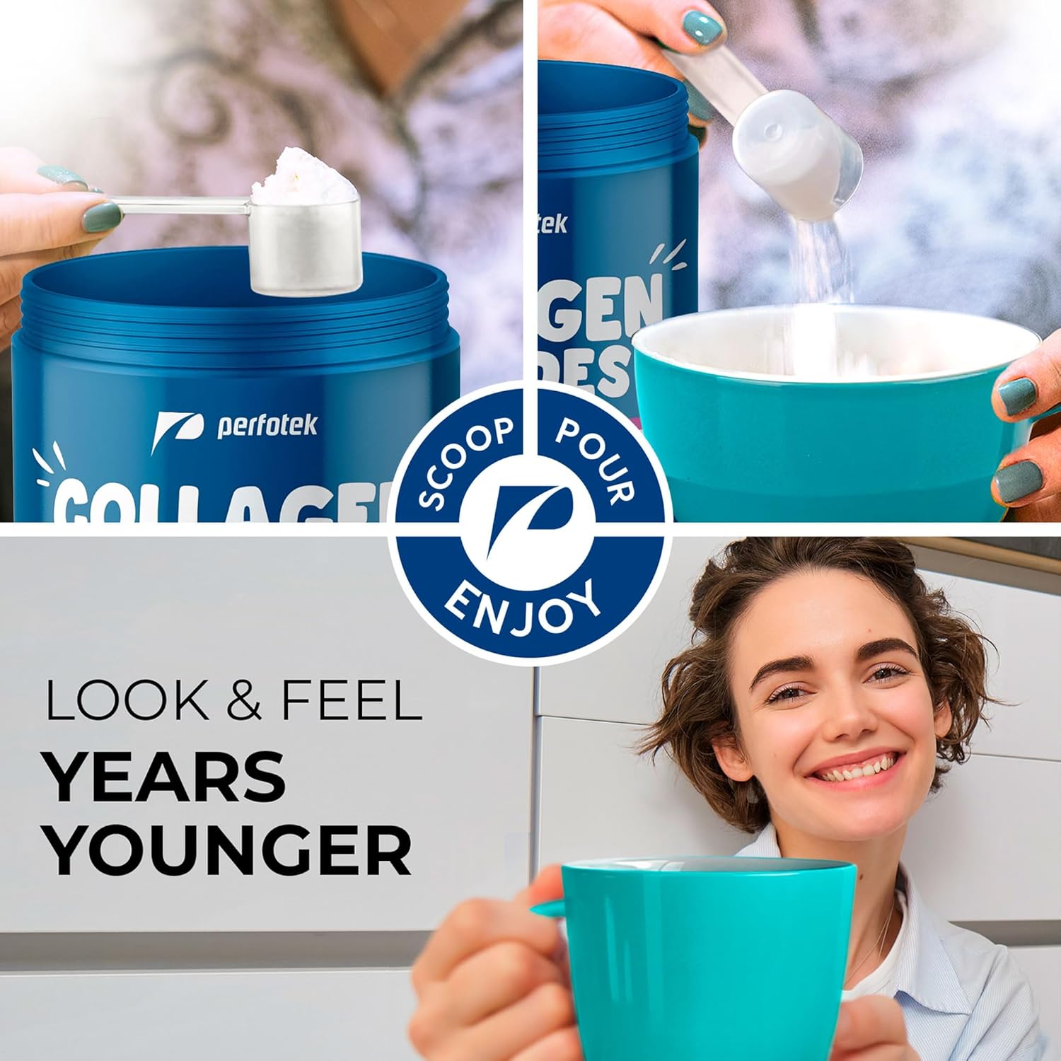 1lb Somall Collagen Powder, Unflavored Hydrolyzed Protein Peptides for Healthy Hair, Skin, Joints, and Nails - Grass-Fed, Non-GMO, Gluten-Free, Kosher Pareve - Men and Women, Types I & III, Easy to Mix