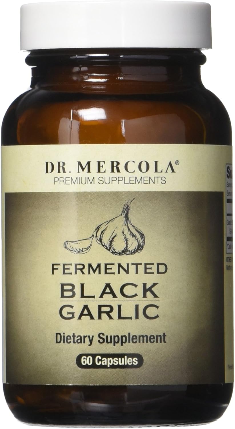 2 Bottles of Dr. Mercola Fermented Black Garlic Capsules - 60 Count each