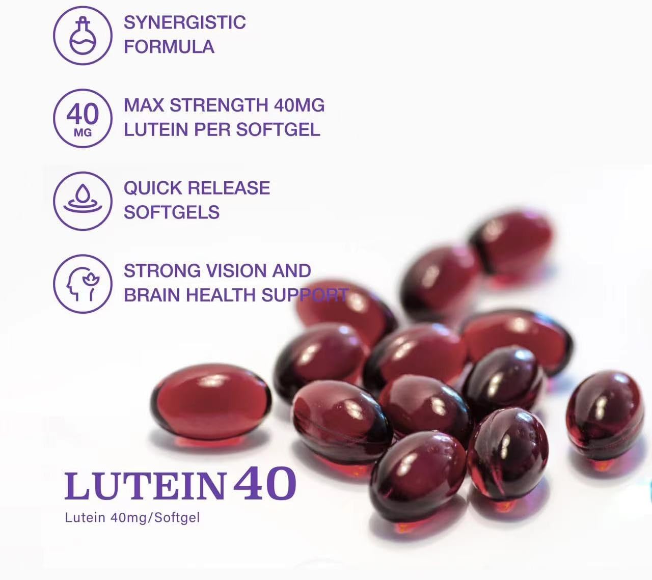 2 Bottles of Mission Hill Foods Premium Lutein & Zeaxanthin Eye Health Supplement - 4 Month Supply - 40mg - 120 Softgels - Vitamin Pills for Eyes - Non-GMO & Gluten Free