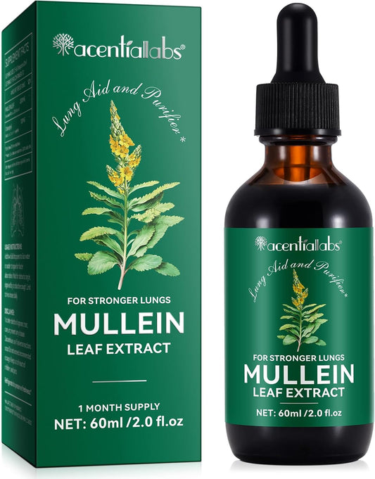 2 Fl Oz BOIUOITI Mullein Leaf Extract Drops with Chlorophyll - Natural Supplement for Lung Cleanse, Respiratory Support, Immunity Boost, Digestive Wellness