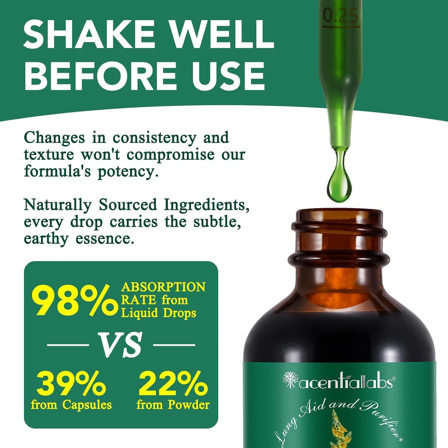 2 Fl Oz BOIUOITI Mullein Leaf Extract Drops with Chlorophyll - Natural Supplement for Lung Cleanse, Respiratory Support, Immunity Boost, Digestive Wellness