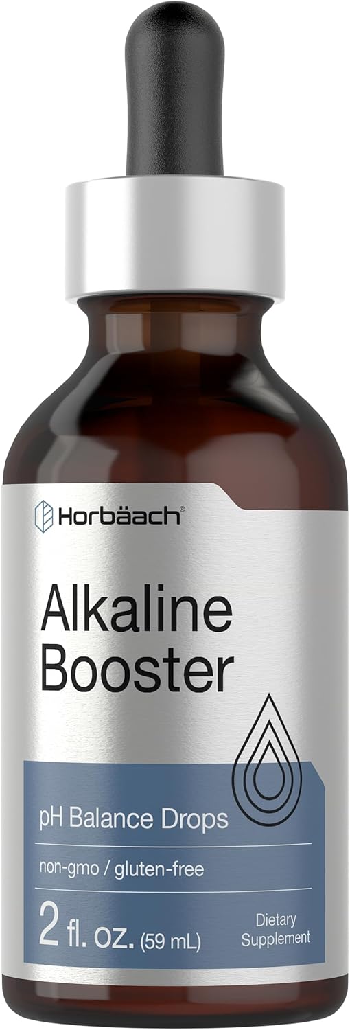 2 FL Oz Horbäach Alkaline Booster Drops for pH Balance - Non-GMO & Gluten Free Supplement