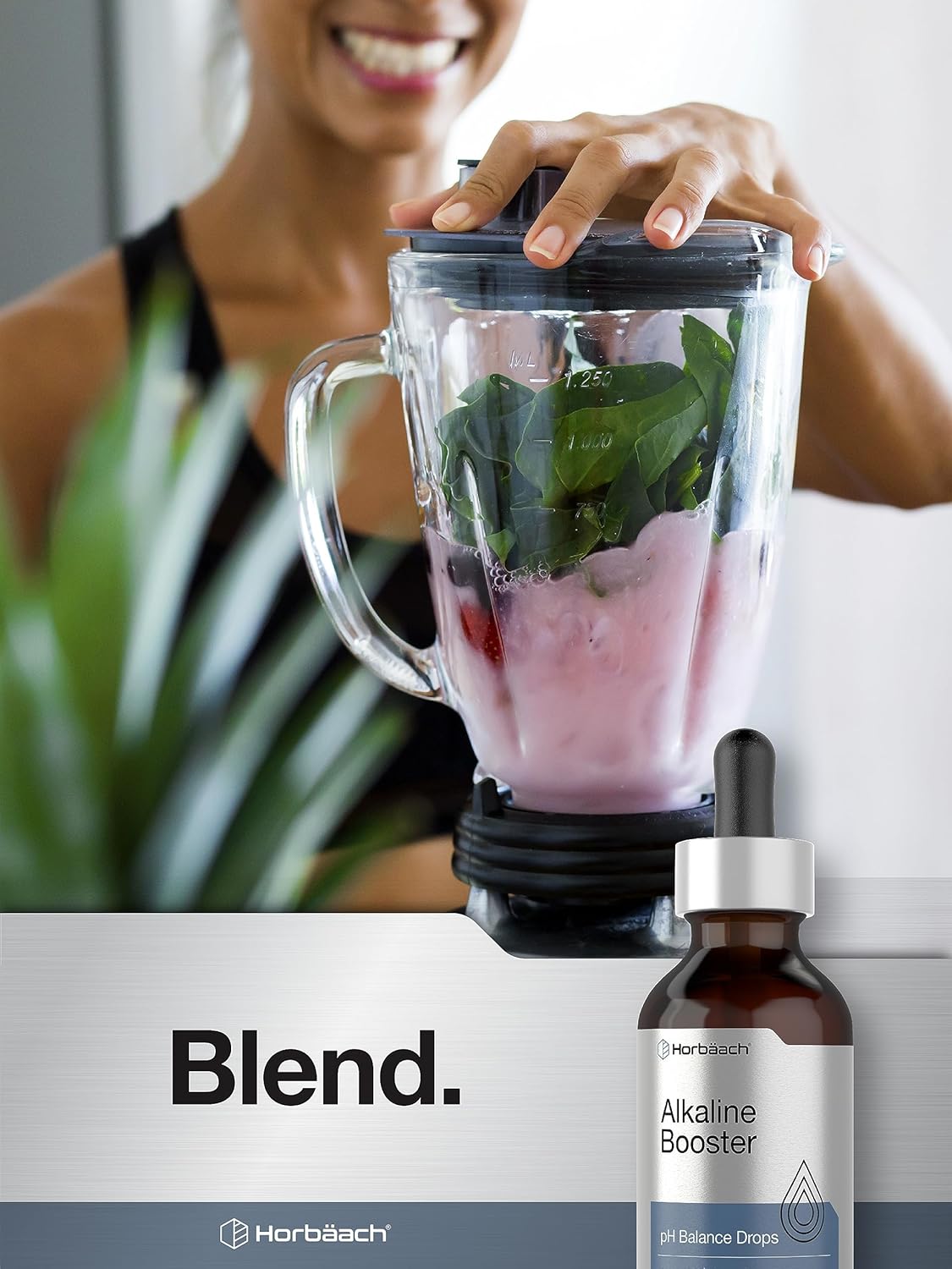 2 FL Oz Horbäach Alkaline Booster Drops for pH Balance - Non-GMO & Gluten Free Supplement