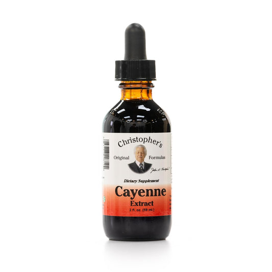 2 fl oz Liquid Cayenne Extract by Christopher's Original Formulas | Premium Herbal Wellness Supplement