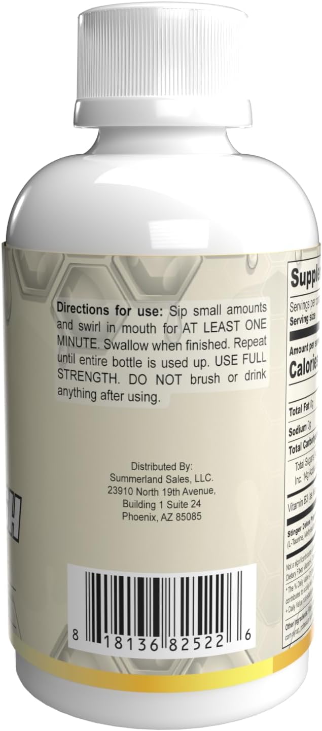 2 fl oz Stinger Detox Mouthwash - Alcohol-Free Formula for Oral Health & Cleanse