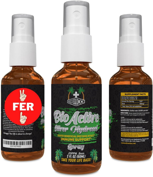 2 for 1 Sale: Silver Doc Silver Hydrosol Spray - Natural Immune Support - Better Than Colloidal - Research Labs