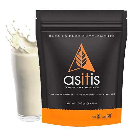 2 Kg Asitis Nutrition Whey Protein Concentrate - Natural Raw Form for Recovery & Muscle Loss - Unsweetened & Unflavoured - No Preservatives