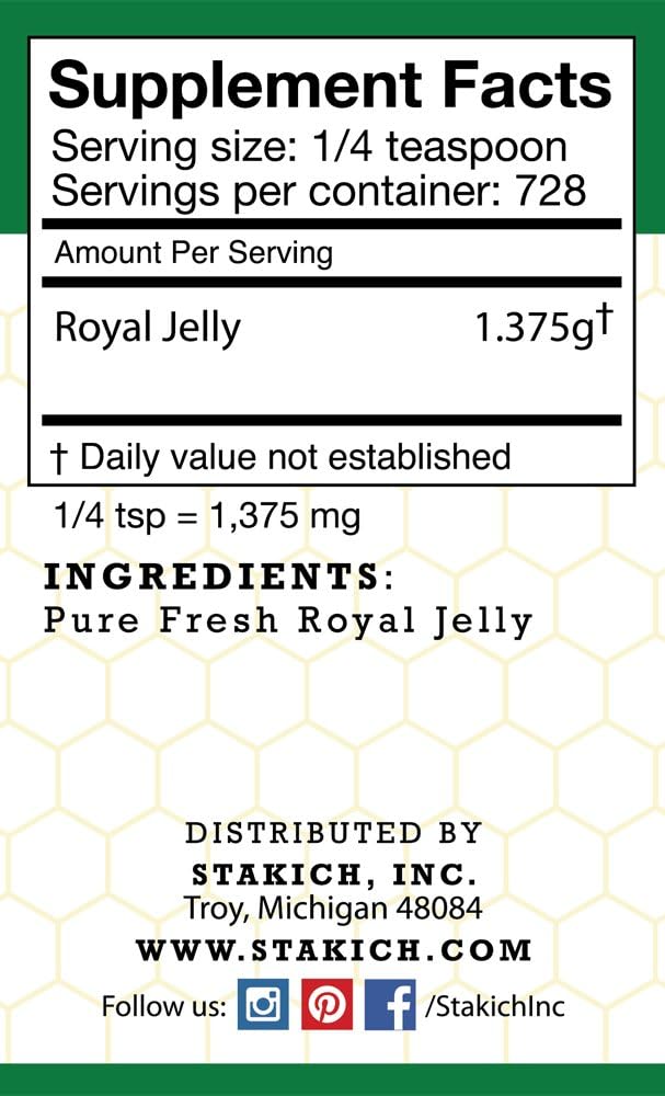 2 kg Stakich Fresh Royal Jelly - Pure and Natural Bee Product