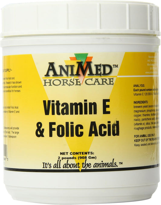 2 lb AniMed Vitamin E Folic Acid Supplement for Horses - Promotes Overall Health and Well-being