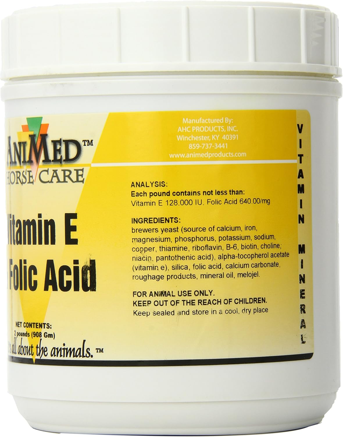 2 lb AniMed Vitamin E Folic Acid Supplement for Horses - Promotes Overall Health and Well-being