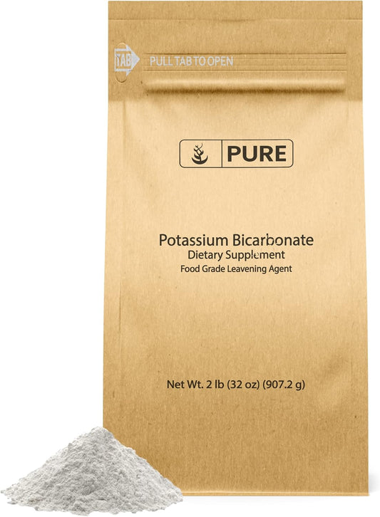 2 lb Bag of Pure Original Potassium Bicarbonate - Natural, Food Safe Source of Electrolytes and Leavening