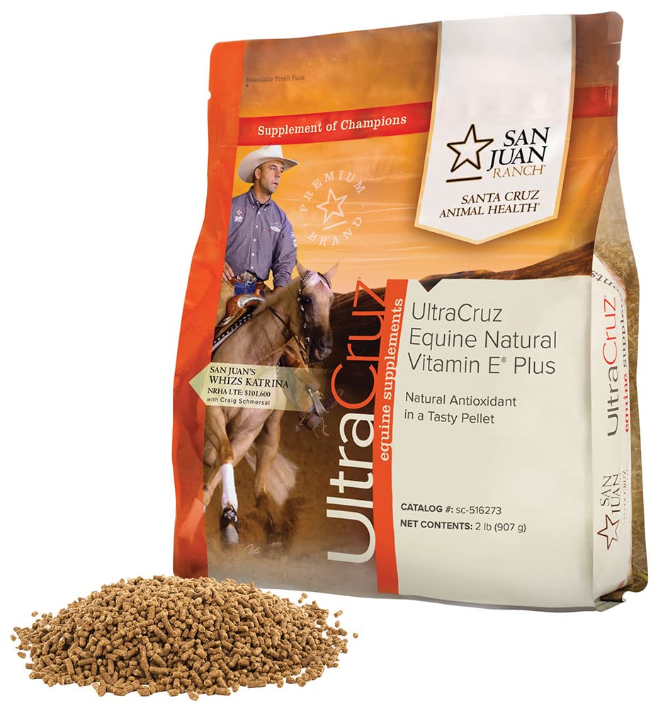 2 lb Pellet UltraCruz Equine Natural Vitamin E Plus Supplement for Horses - 13 Day Supply