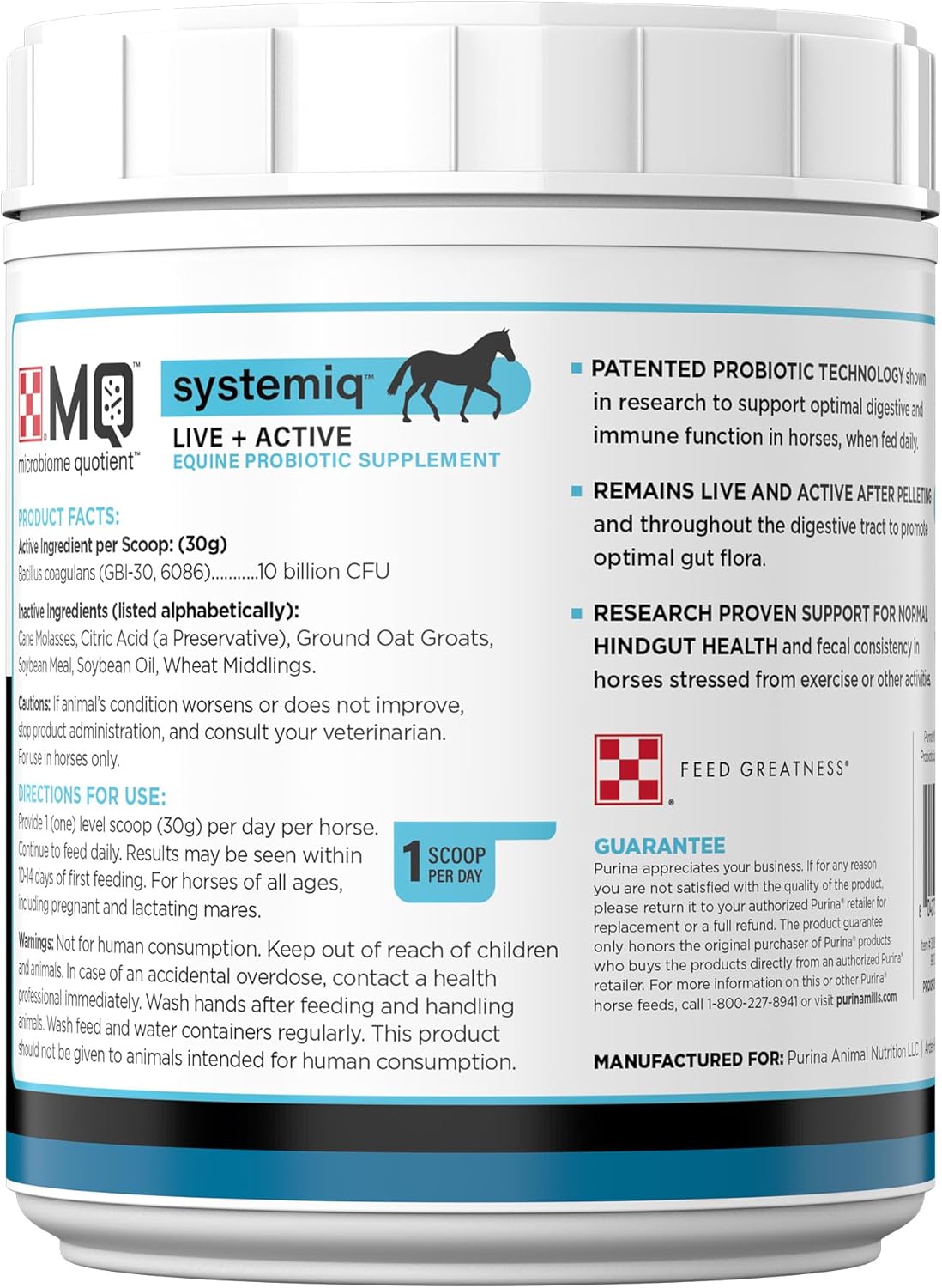 2 LB Purina® Systemiq™ Probiotic Horse Supplement for Digestive Health