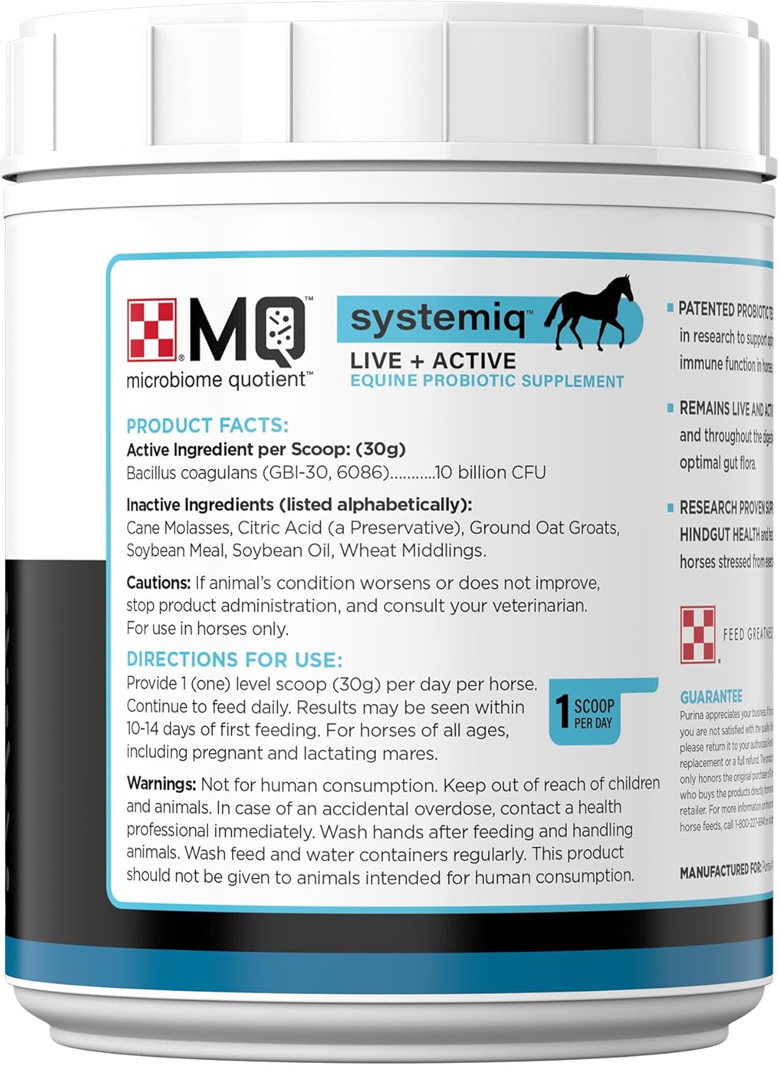 2 LB Purina® Systemiq™ Probiotic Horse Supplement for Digestive Health
