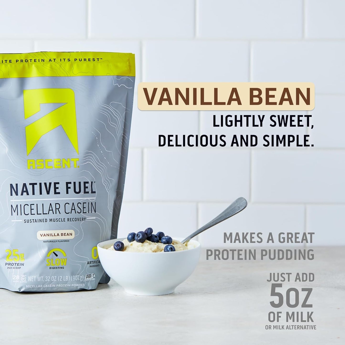 2 lb Vanilla Bean Casein Protein Powder & 18-Serving Chocolate Plant Protein Powder