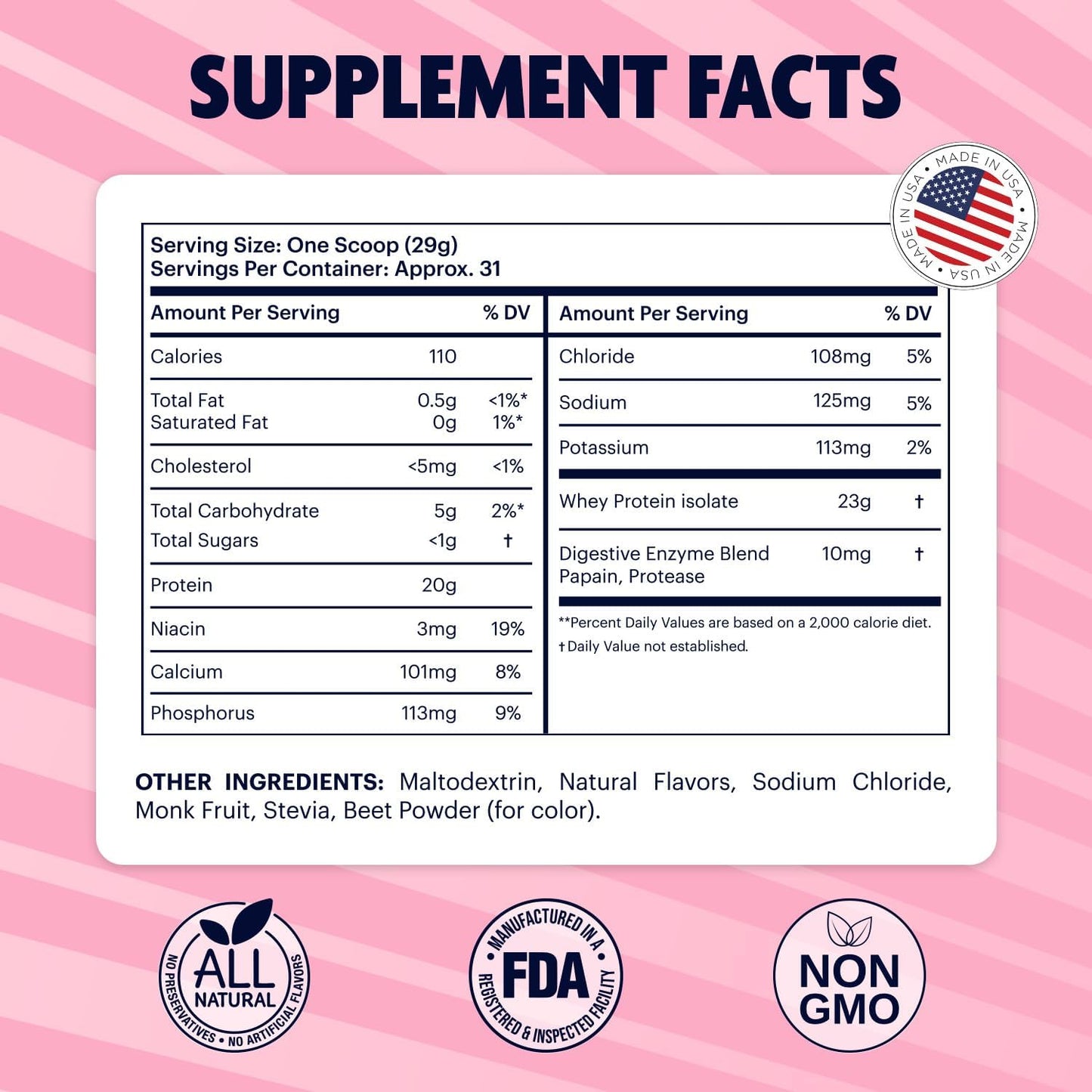 2 Lbs DMoose Grass Fed Wheimal Growth & Recovery, Naturally Sweetened & Flavored, Amino Acids, Fast Absorbing - Strawberry Flavor
