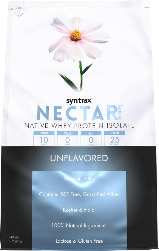2 lbs. Syntrax Nutrition Nectar Medical All Natural Unflavored Whey Protein Isolate