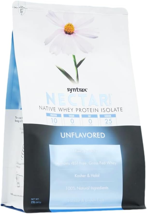 2 lbs. Syntrax Nutrition Nectar Medical All Natural Unflavored Whey Protein Isolate