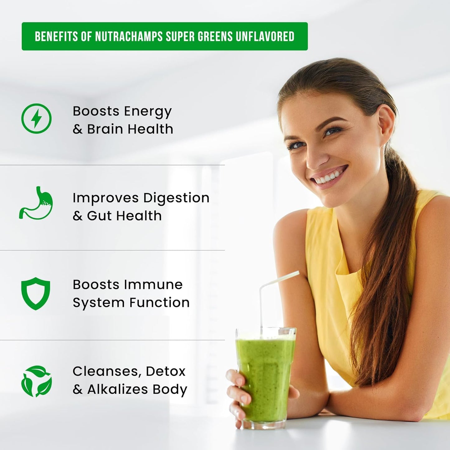 2 Month Supply of NutraChamps Super Greens in Unflavored and Tropical Flavors