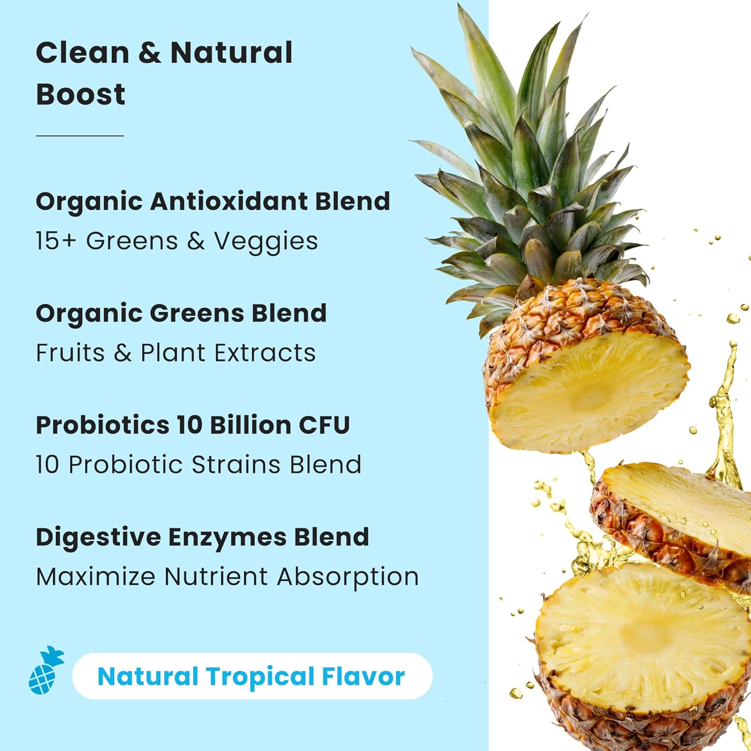 2 Month Supply of NutraChamps Super Greens in Unflavored and Tropical Flavors