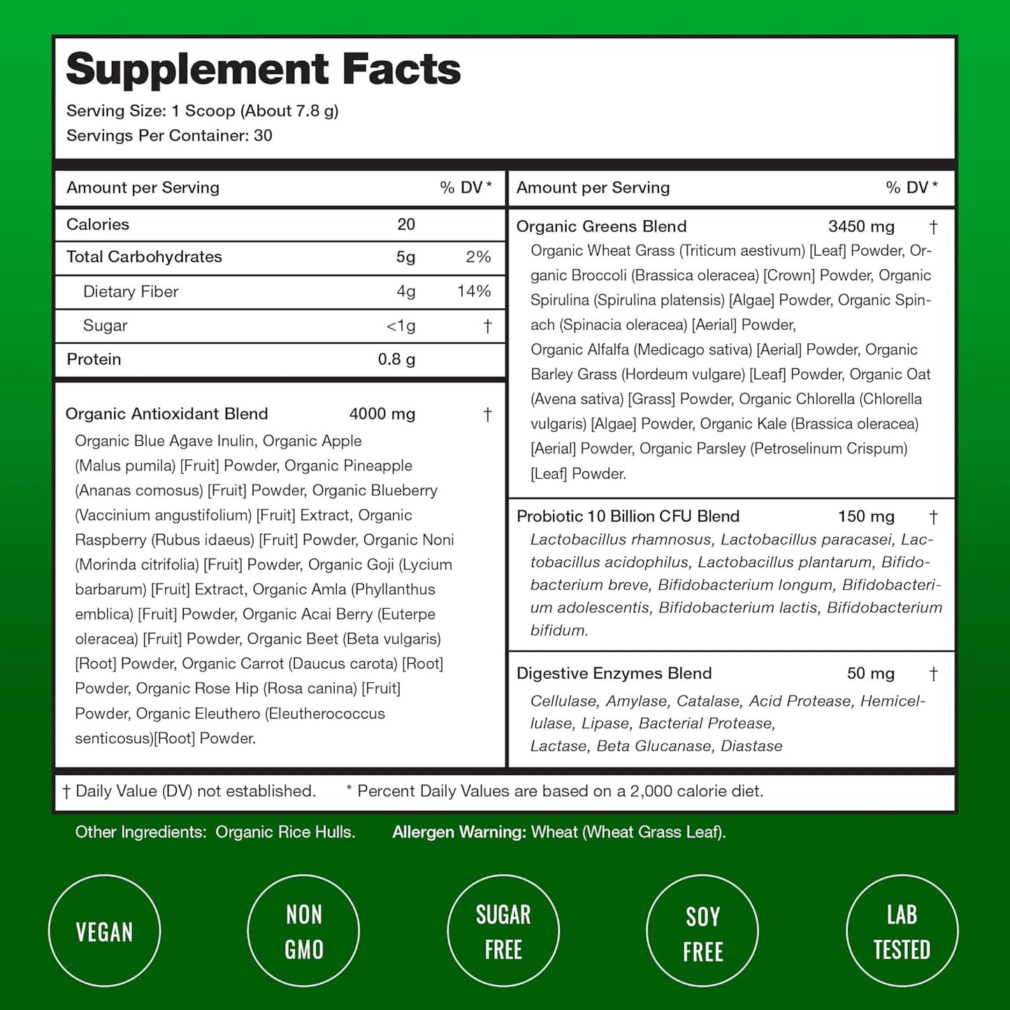 2 Month Supply of NutraChamps Super Greens in Unflavored and Tropical Flavors