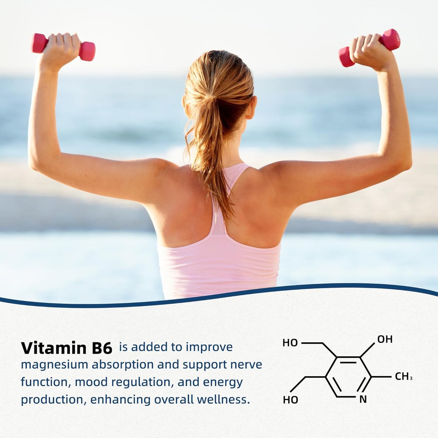 2-Month Supply of YOYKYE Magnesium Complex with Vitamin B6 - 420mg 5-in-1 Magnesium Blend for Calm, Sleep, and Leg Cramps - High Absorption Formula