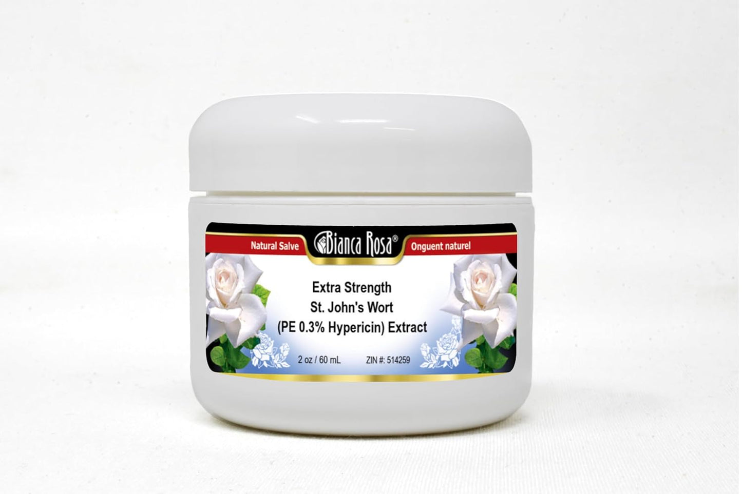 2 oz Bianca Rosa Extra Strength St. John's Wort Extract Salve Ointment - PE 0.3% Hypericin - ZIN 514259