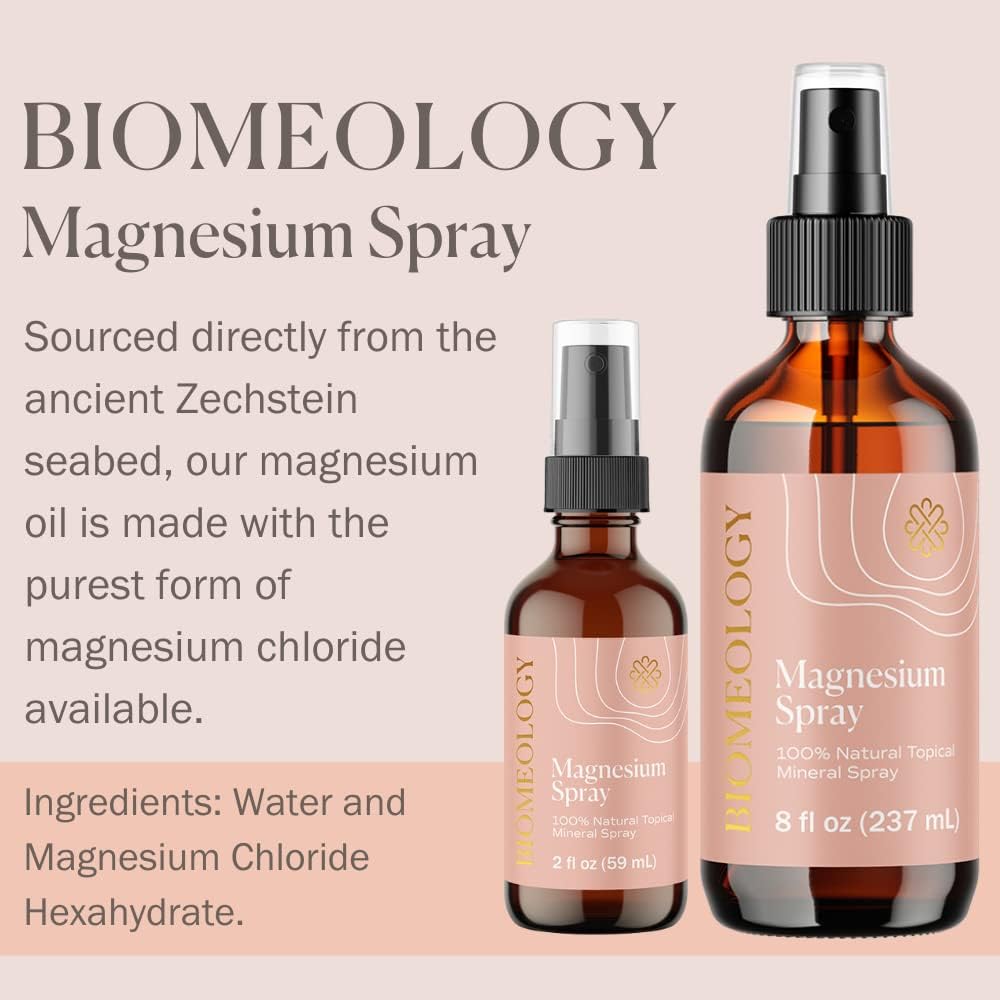 2 oz. Biomeology Topical Magnesium Spray for Muscle Relief and Relaxation